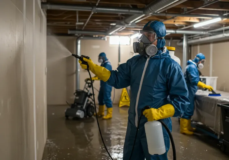 Basement Sanitization and Antimicrobial Treatment process in Livingston, AL