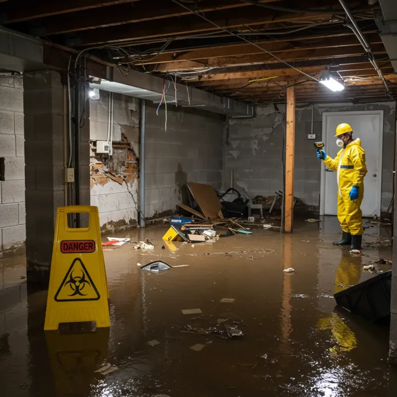 Flooded Basement Electrical Hazard in Livingston, AL Property